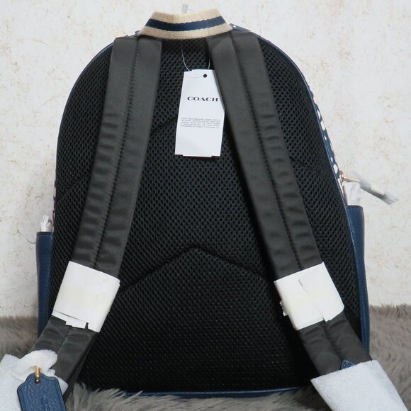 Coach Court Backpack with Floral Print (Deep Blue) - Picture 3 of 6